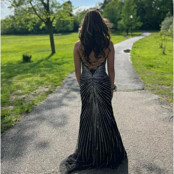 Black Morilee Prom Dress - Picture 2 of 3